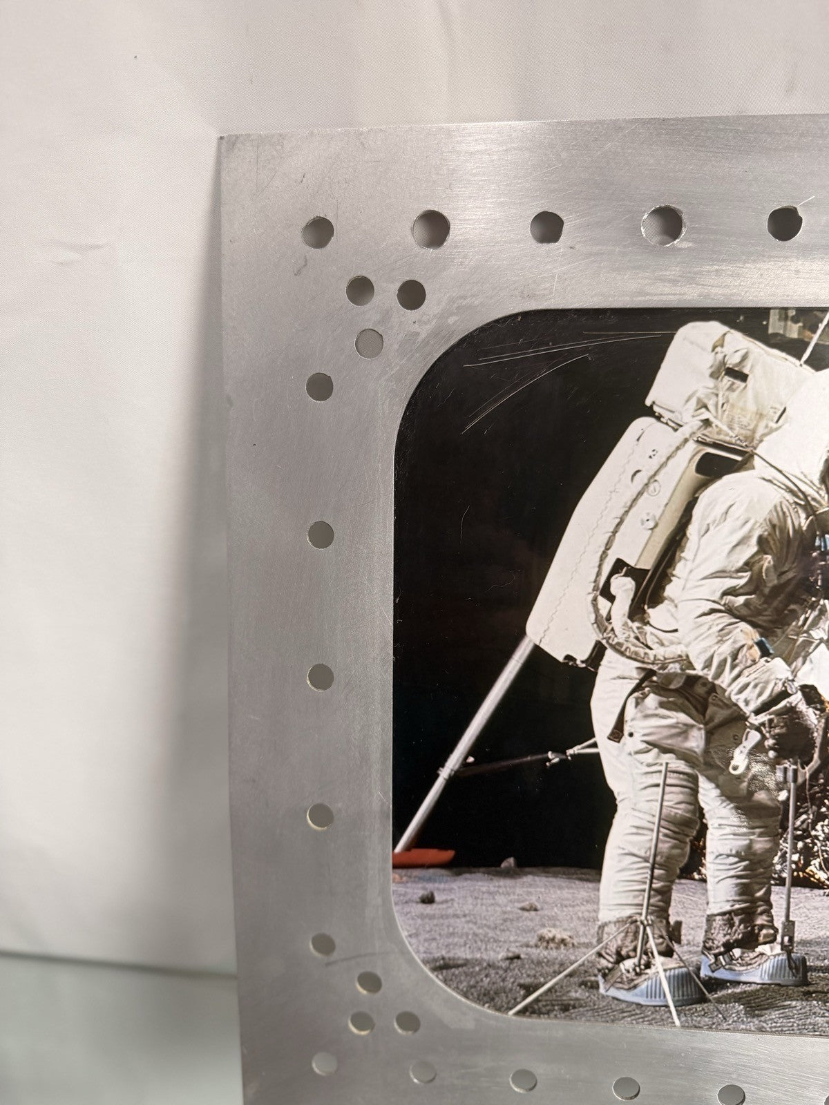 Apollo Astronauts Lunar Experiment NASA Photo Riveted Aluminum Spacecraft Frame