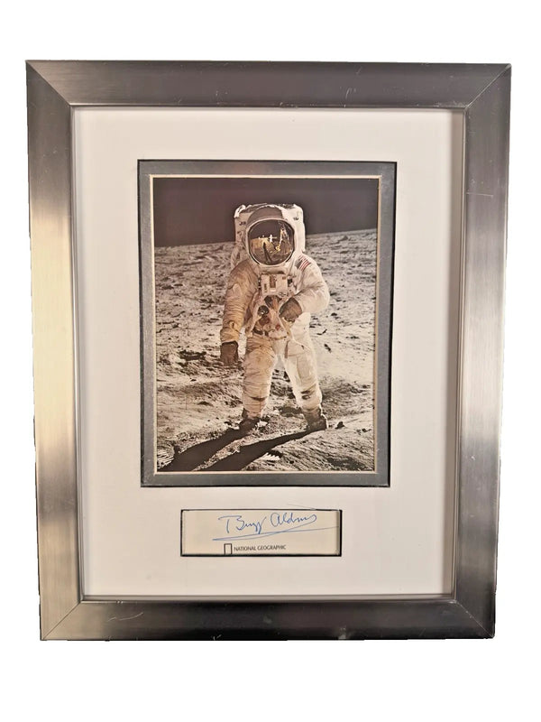 BUZZ ALDRIN APOLLO 11  NASA FRAMED AUTOGRAPH - ZARELLI SPACE COA