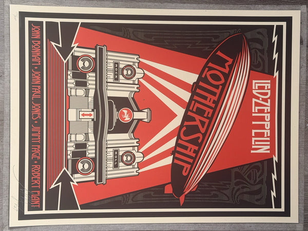 Shepard Fairey Led Zeppelin Mothership Signed Numbered Print 2007 Obey 171/450