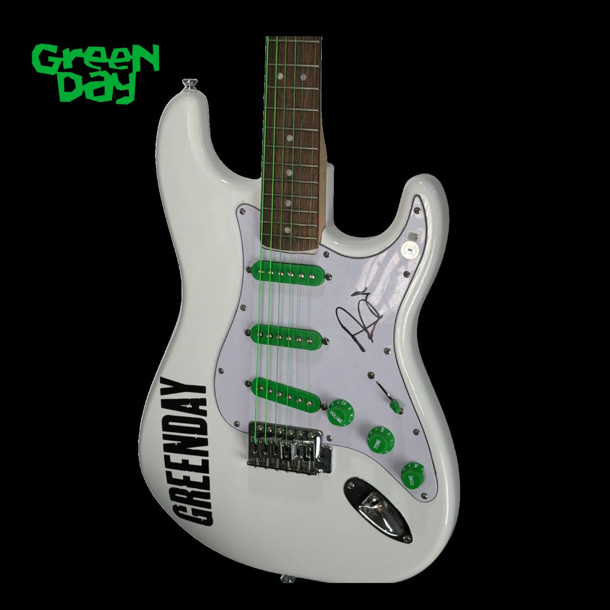 Green Day Billie Joe Armstrong Signed Electric Guitar Beckett BAS BJ54417