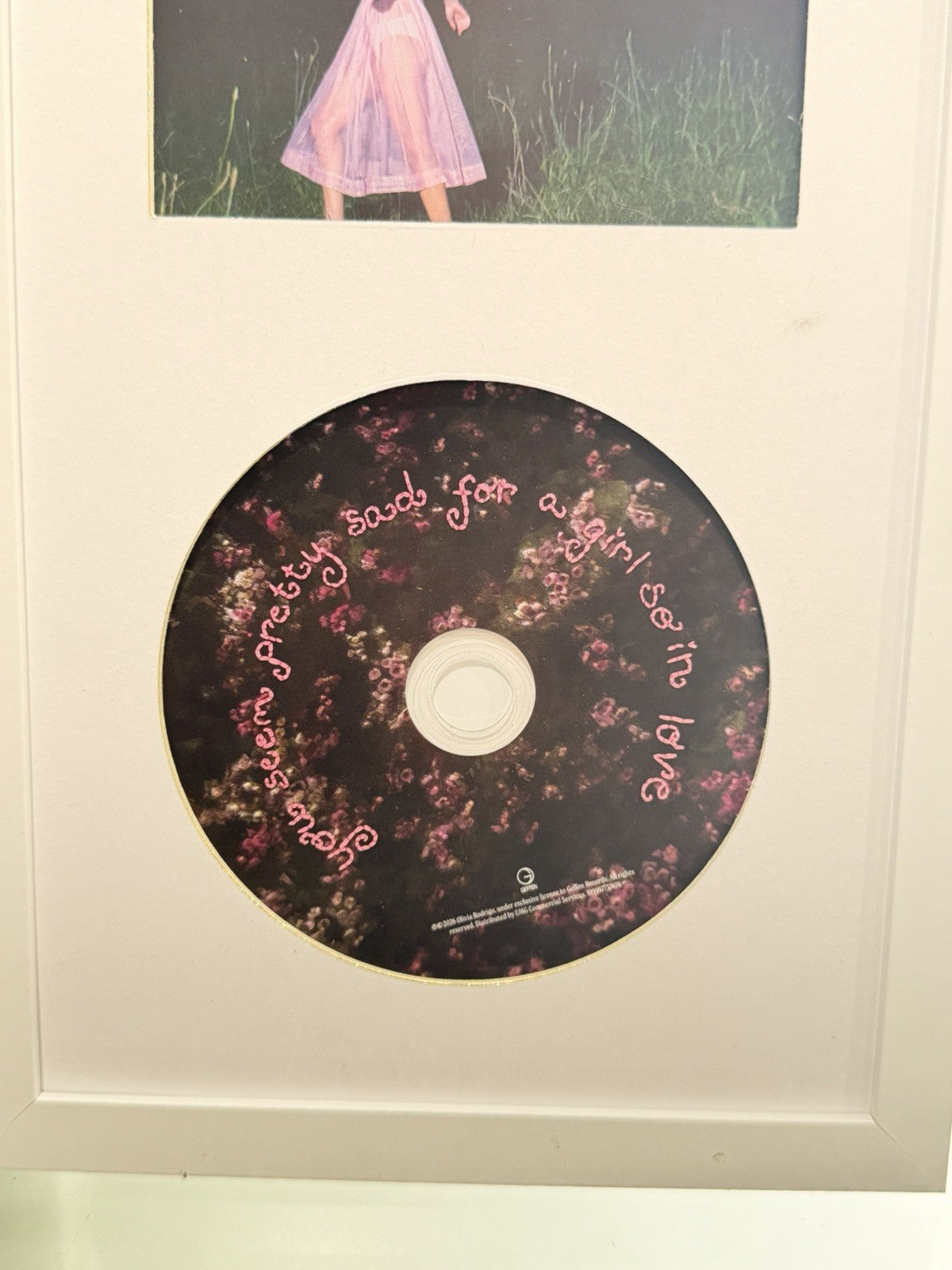 Olivia Rodrigo Signed CD You Seem Pretty Sad for a Girl So in Love Framed Rare!