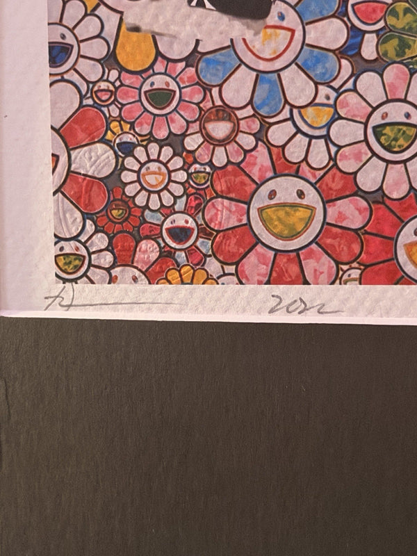 Death NYC Audrey Hepburn LV Murakami Flowers Signed 2020 Framed Pop Art