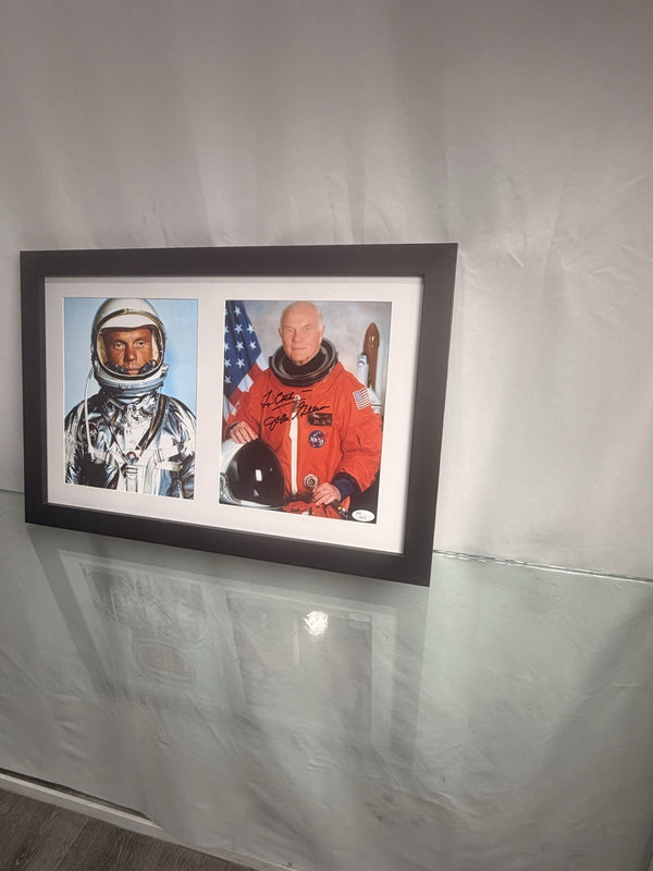 John Glenn Signed Autographed Photo Display JSA NASA Mercury Astronaut Framed