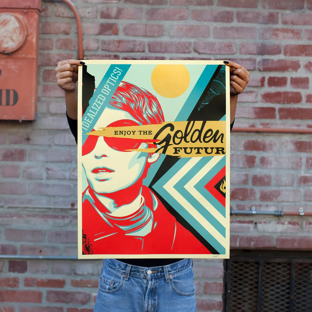 Shepard Fairey Golden Future for Some 2017 Signed Diptych Set 359/450 OBEY — listing photograph 9