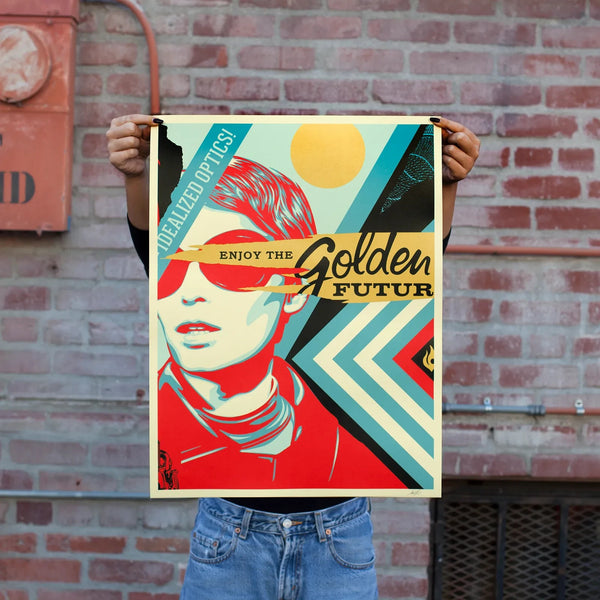 Shepard Fairey Golden Future for Some 2017 Signed Diptych Set 359/450 OBEY — listing photograph 9