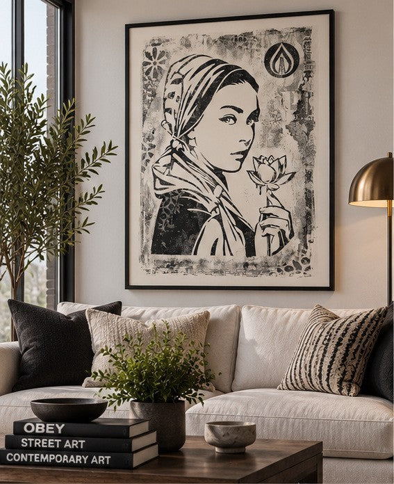 Shepard Fairey Natural Springs 2017 Signed 140/400 DAMAGED Stencil OBEY 18x24 — listing photograph 8