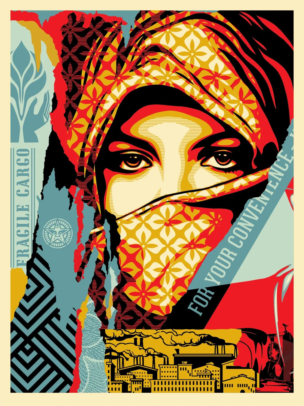 Shepard Fairey Golden Future for Some 2017 Signed Diptych Set 359/450 OBEY — listing photograph 3