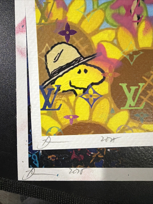 DEATH NYC Snoopy Woodstock Night & Day Diptych 1/1 Hand Sprayed Originals