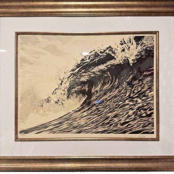 Shepard Fairey Wave of Distress Screen Print 364/400 Framed Art Print