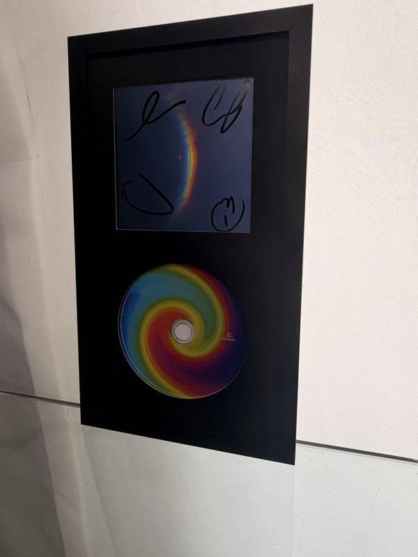 Coldplay Fully Signed CD Moon Music Framed Display 2024 Chris Martin Autograph