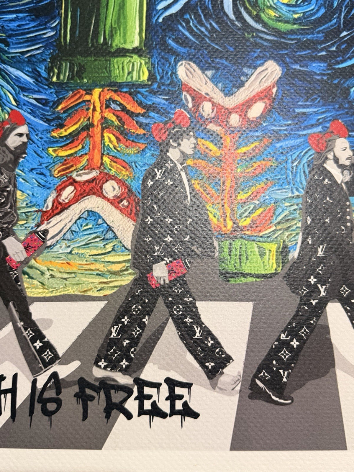 DEATH NYC Beatles Abbey Road Set 2 Prints Starry Night Video Game LV 1/100