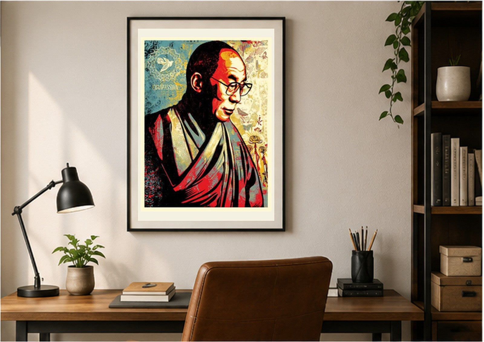 Shepard Fairey Dalai Lama Compassion 2022 Signed Screen Print 18x24 Ed 500