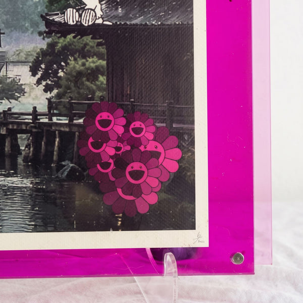 Death NYC Snoopy &amp; Woodstock Limited Ed Print in Hot Pink Acrylic Frame