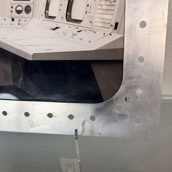 Apollo Mission Control NASA Photo 16x20 OOAK in Distressed Aluminum Frame