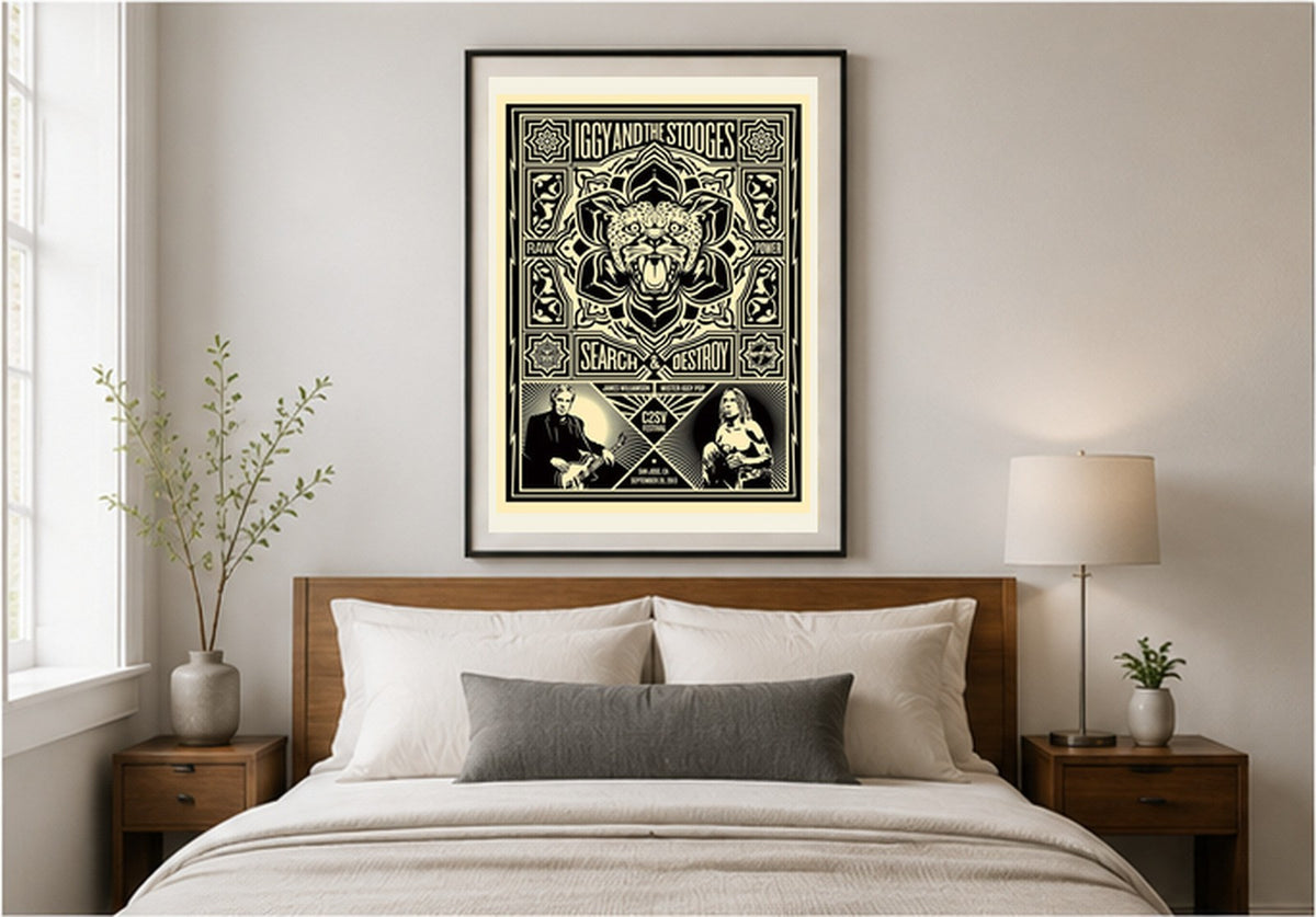 Shepard Fairey Iggy Pop & Stooges 2013 Signed Screen Print 18x24 Ed 450