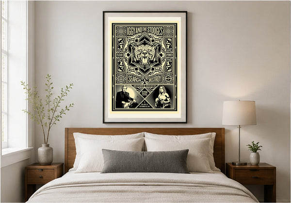 Shepard Fairey Iggy Pop & Stooges 2013 Signed Screen Print 18x24 Ed 450