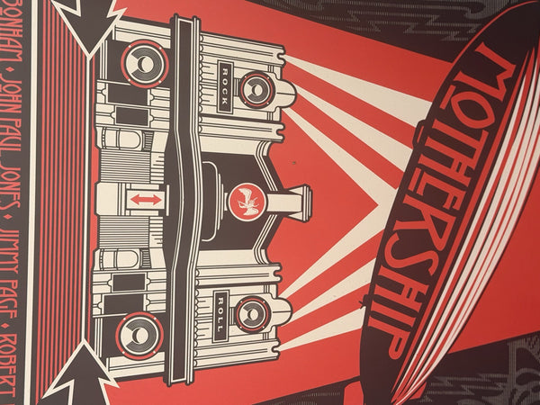Shepard Fairey Led Zeppelin Mothership Signed Numbered Print 2007 Obey 171/450
