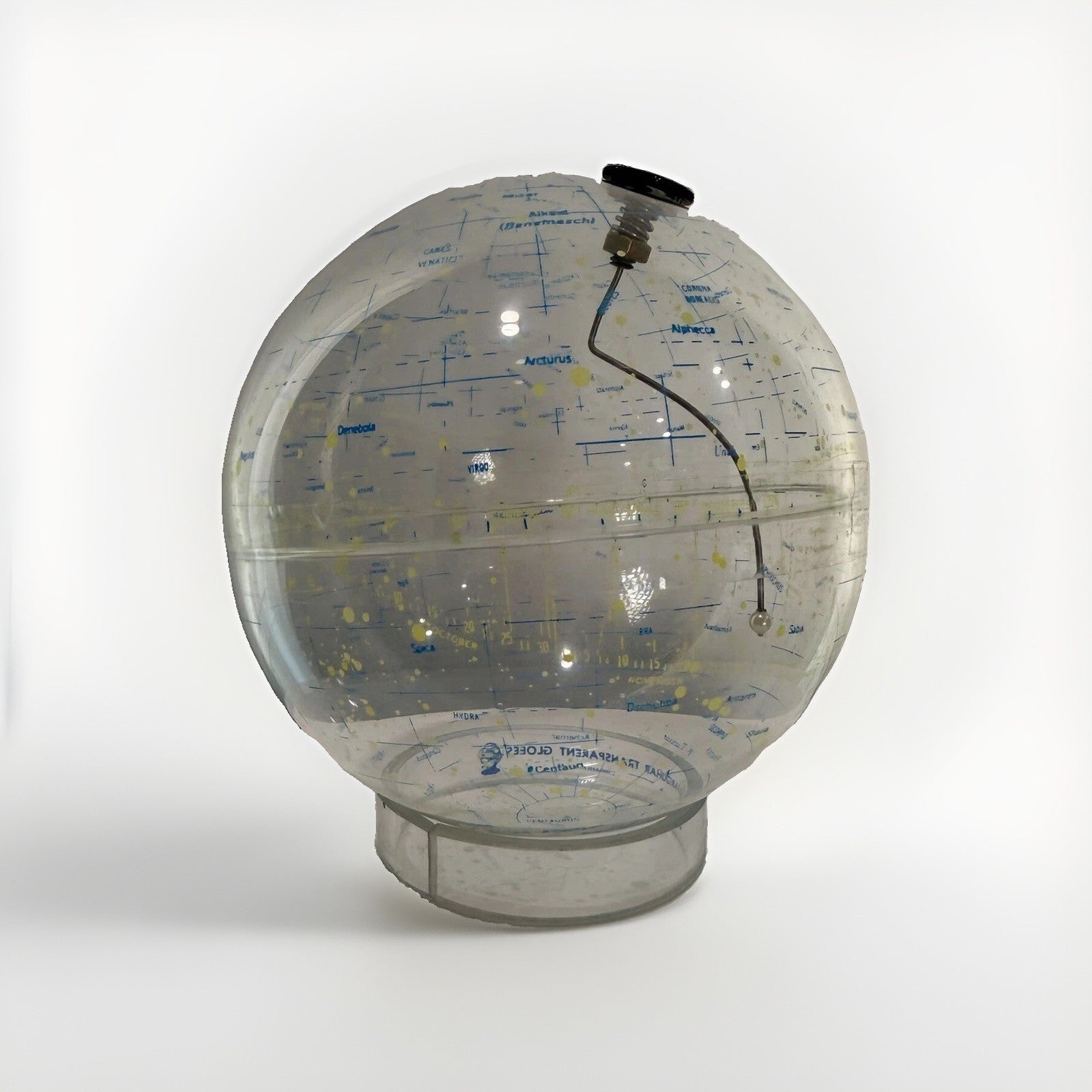 Vintage Farquhar Transparent Celestial Globe Constellation Map Clear Stand