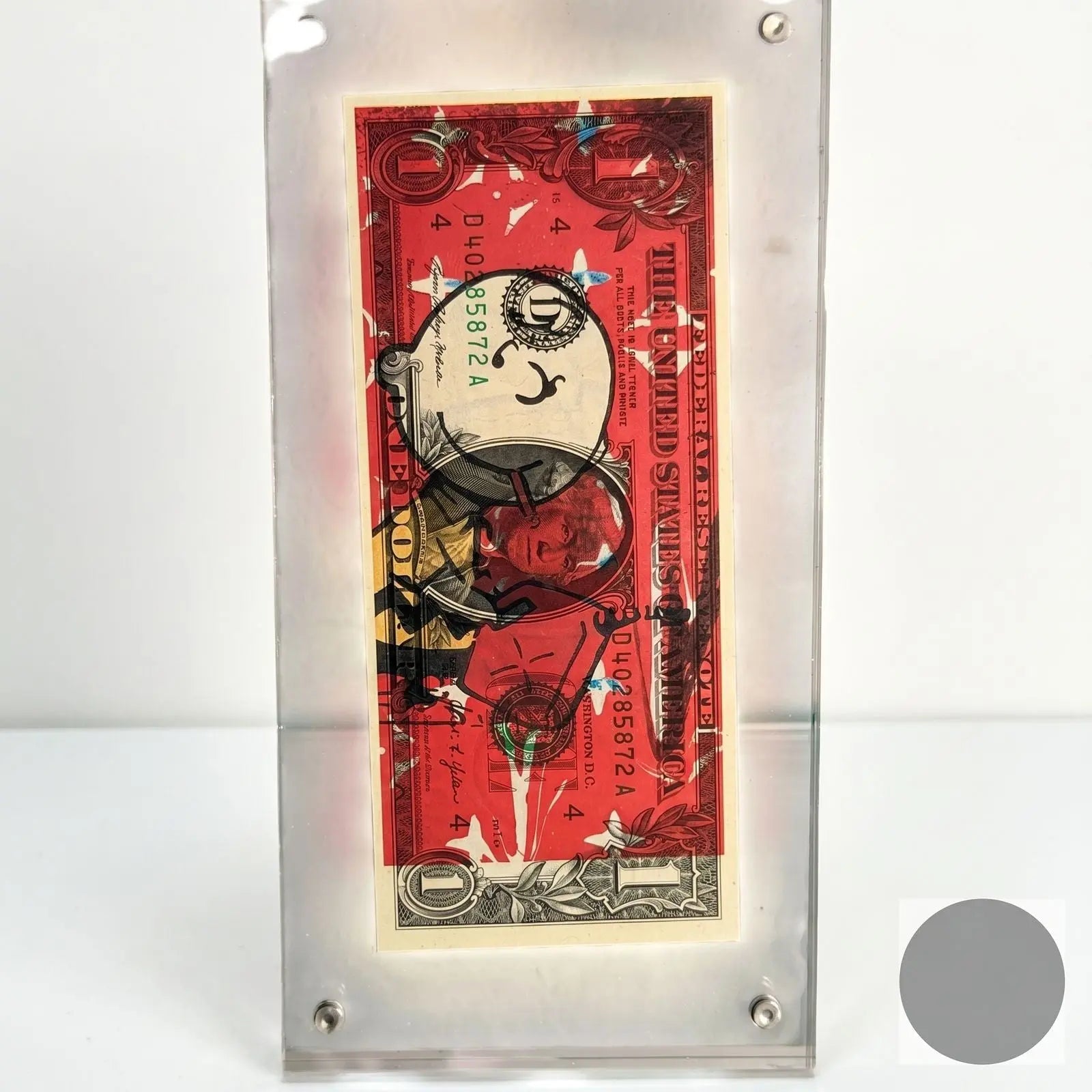 Charlie Brown Limited Edition Art on $1 Bill | Signed, Framed Print of 100