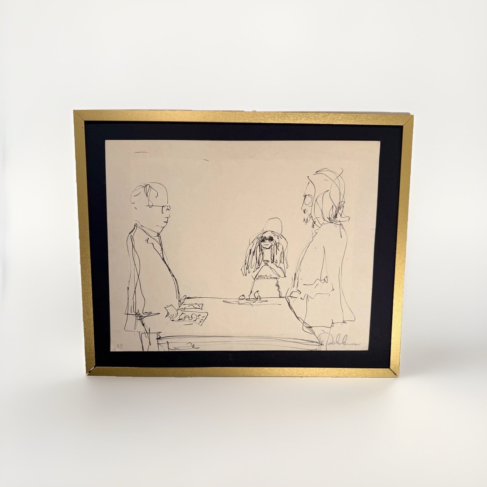 After John Lennon "I Do" Framed Print, Marked A/P Unverified