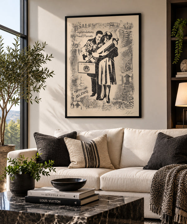 Shepard Fairey Proud Parents Signed Numbered 18x24 Screen Print OBEY Street Art — listing photograph 3