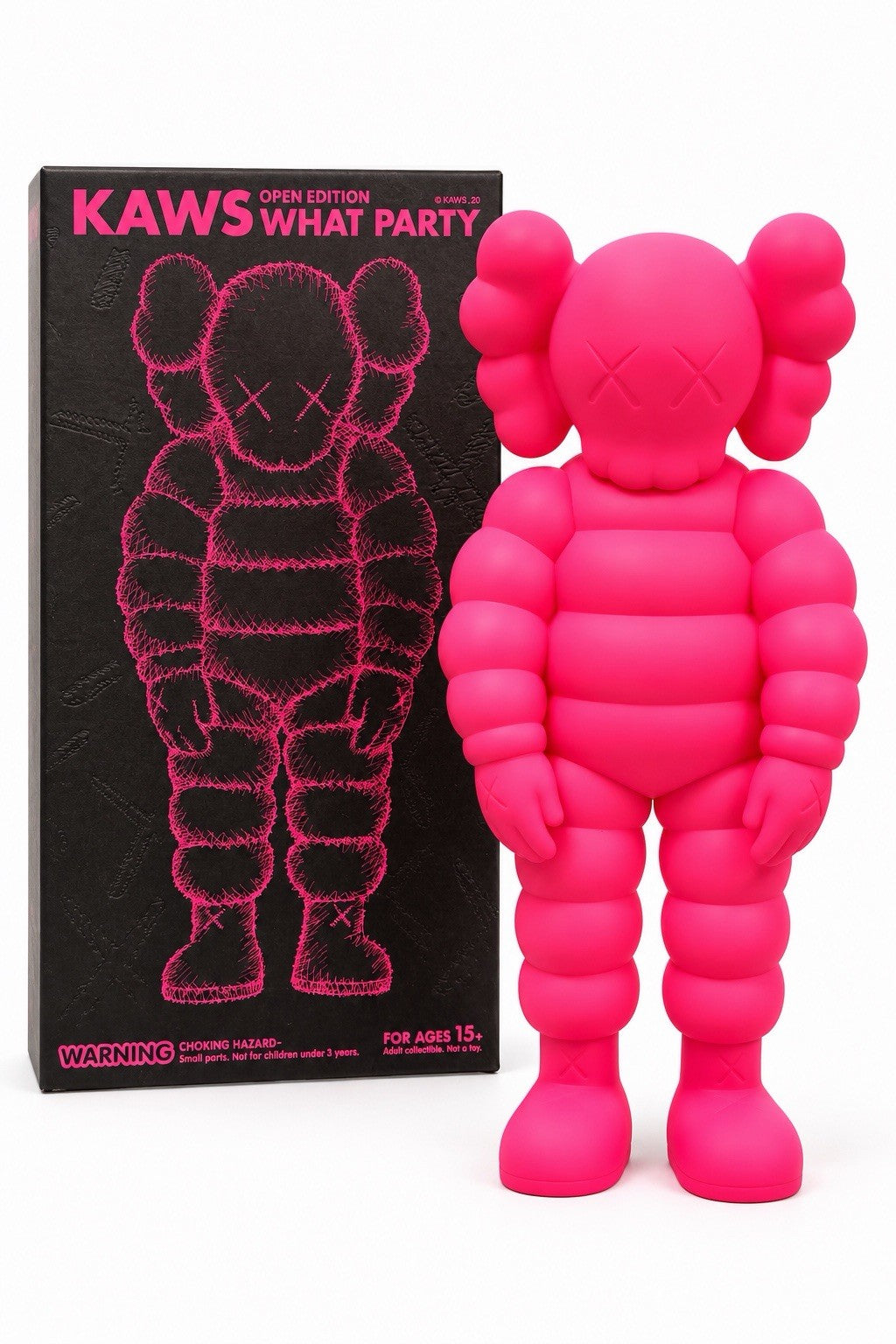 KAWS What Party Pink Companion Figure 11” Medicom Toy 2020 w/ Original Box