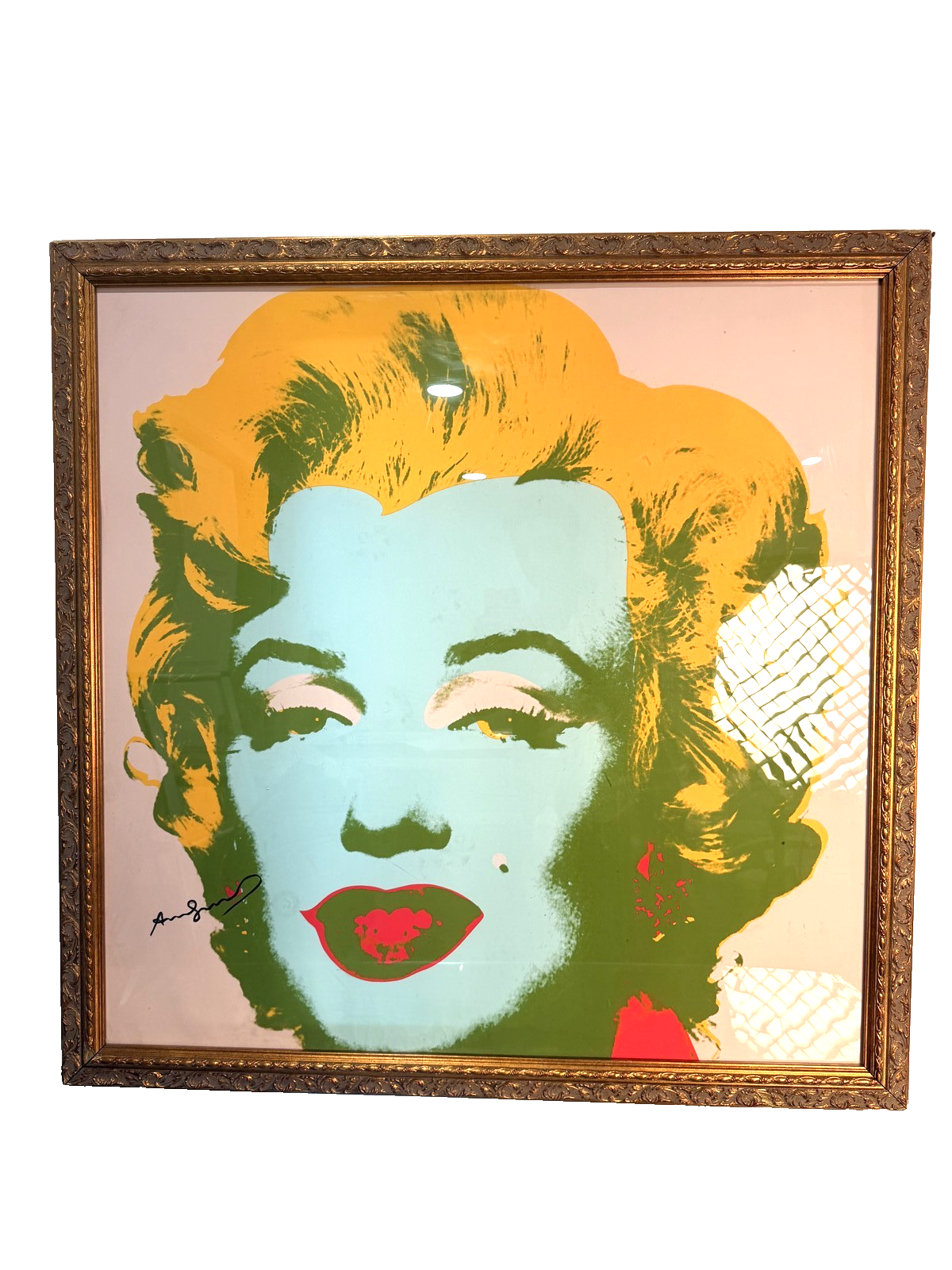 Marilyn Screen Print Signed Andy Warhol w/ Estate Stamps - UNVERIFIED As-Is