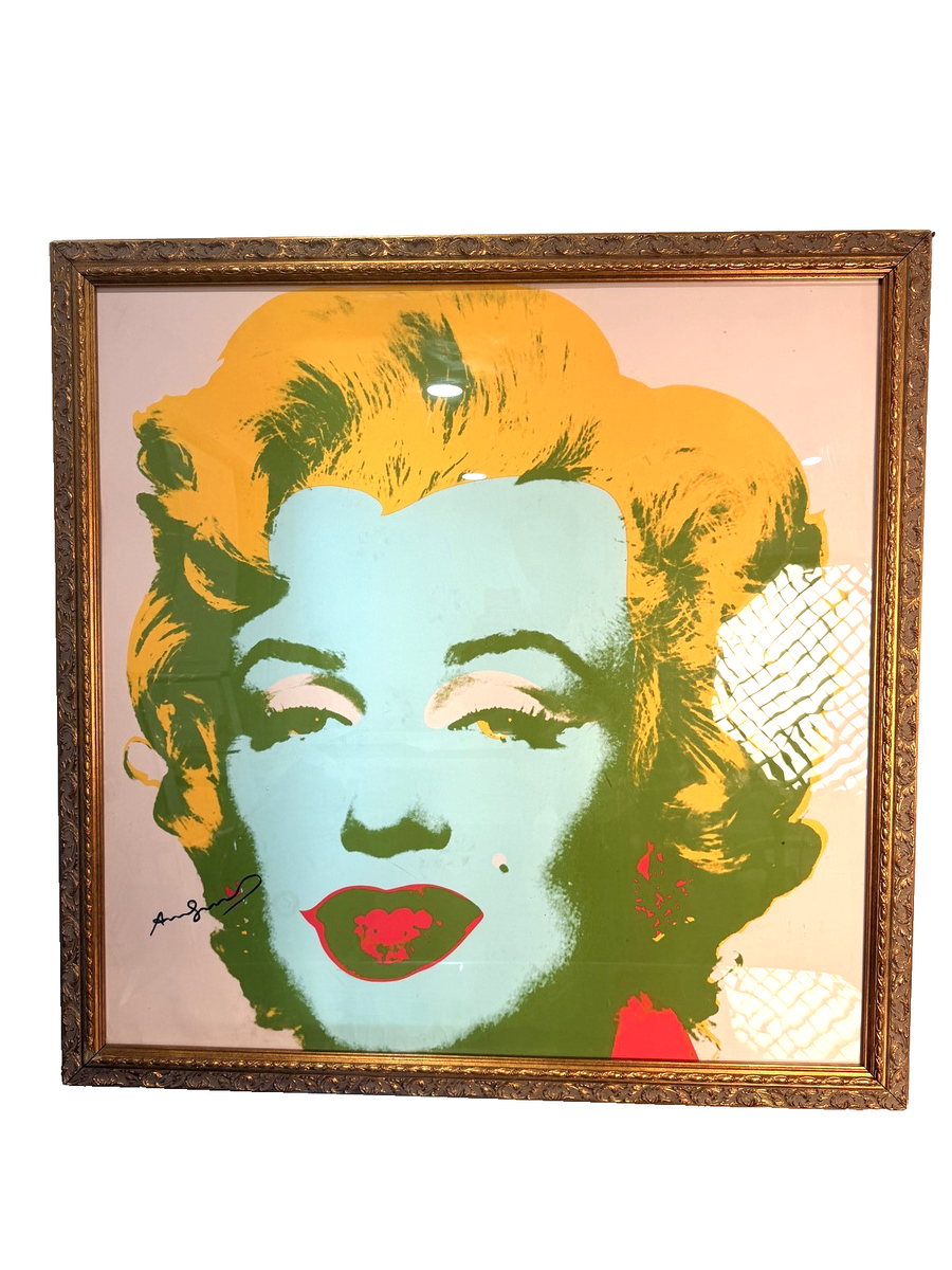 Marilyn Screen Print Signed Andy Warhol w/ Estate Stamps - UNVERIFIED As-Is