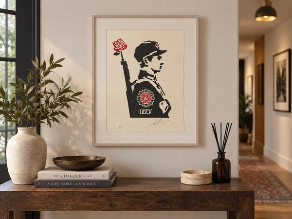 Shepard Fairey Obey Rose Soldier Letterpress 2017 Signed AP Artist Proof