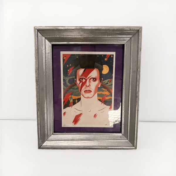 Framed David Bowie Aladdin Sane-Style Pop Art Print, Marked/Numbered