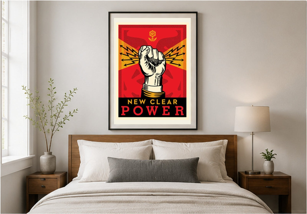 Shepard Fairey New Clear Power 2022 Signed Screen Print 18x24 Ed 350 OBEY