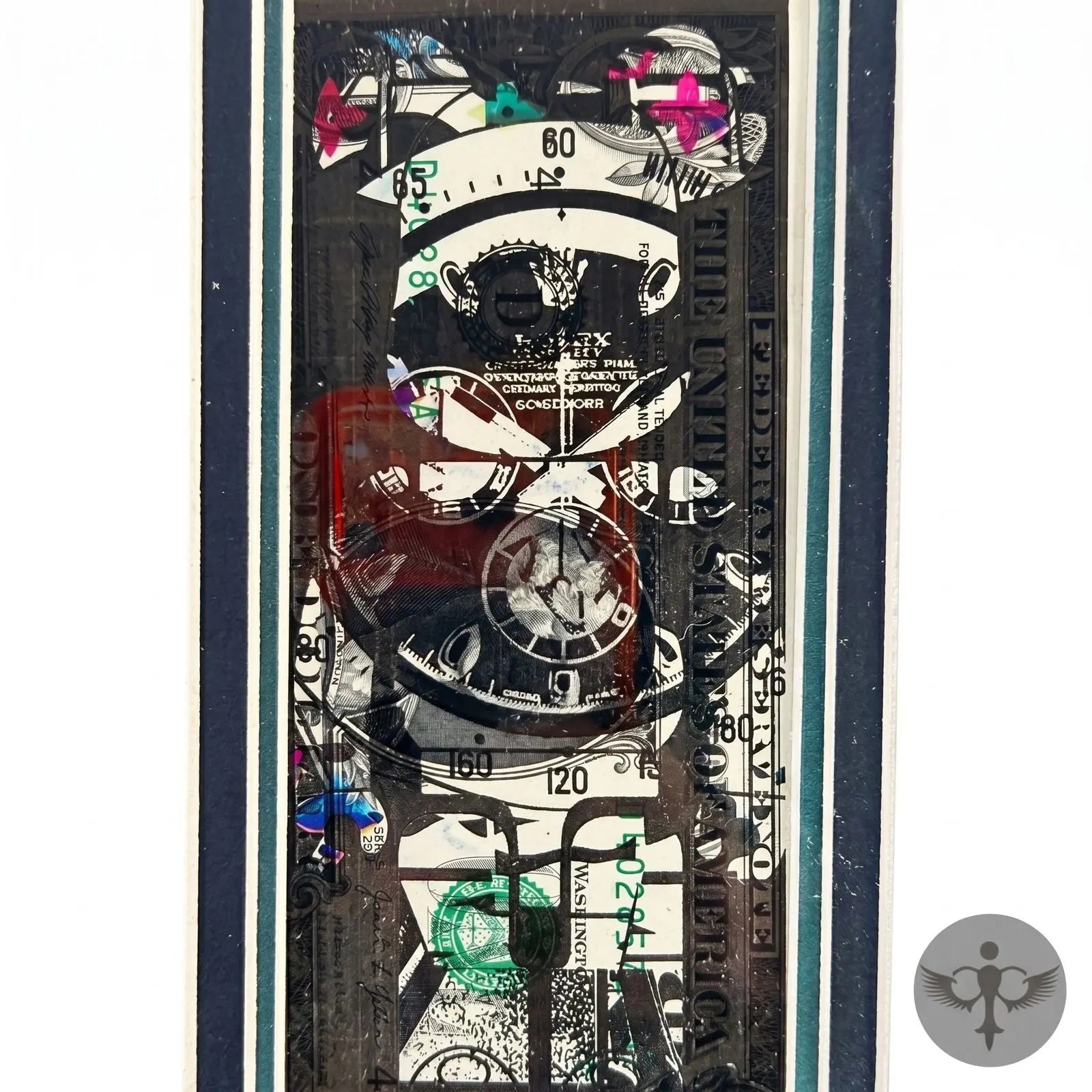 Death NYC Limited Edition BE@RBRICK × Rolex Pop Art Print on $1 Bill with COA