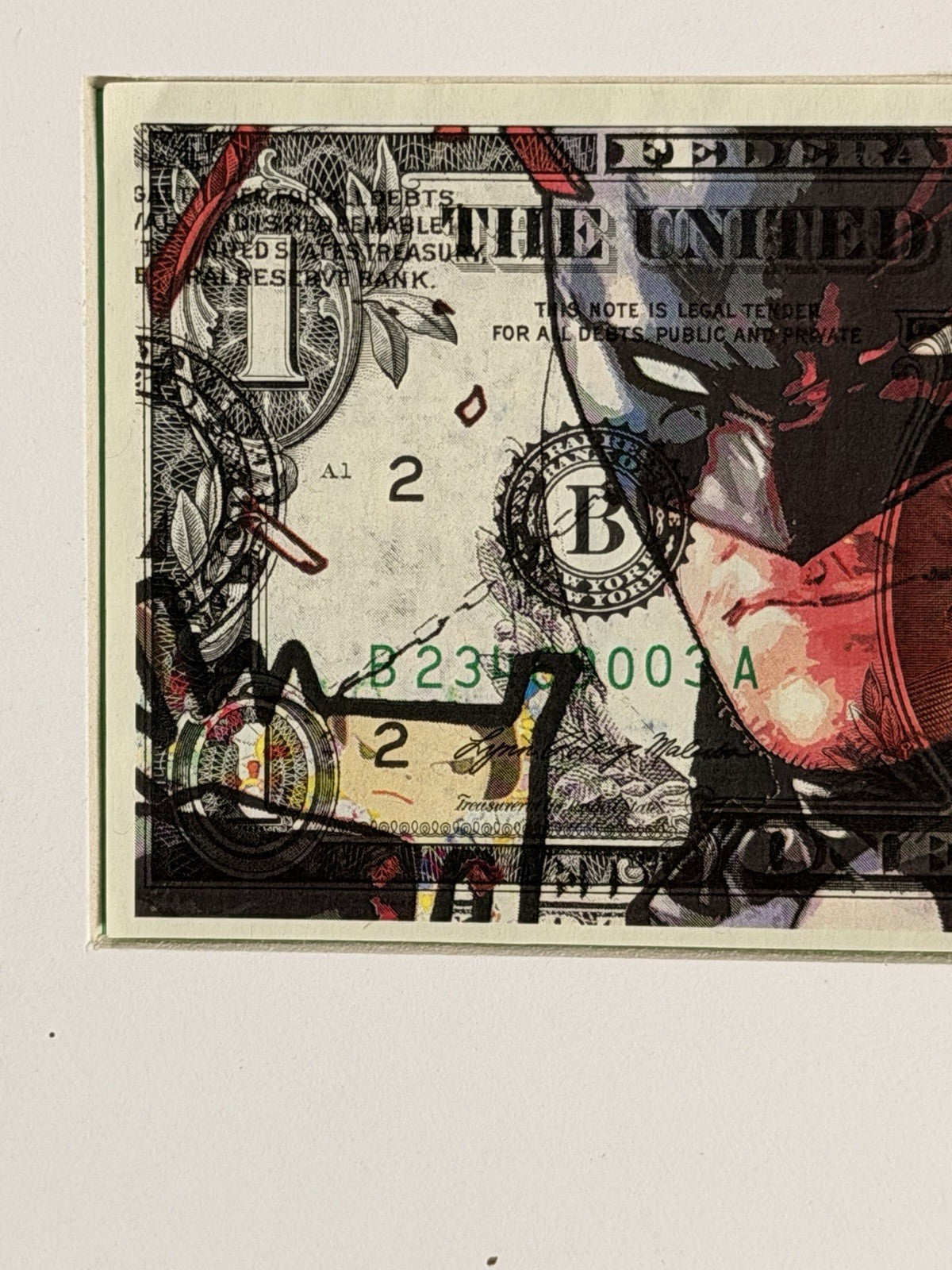 DEATH NYC Batman & Bat Woman Dual Dollar Bill Framed Pop Art COA 2020