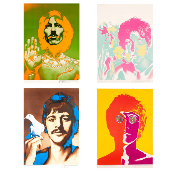 1967 Beatles Richard Avedon STERN Original Posters Set of 4 Linen Backed Copy — listing photograph 1