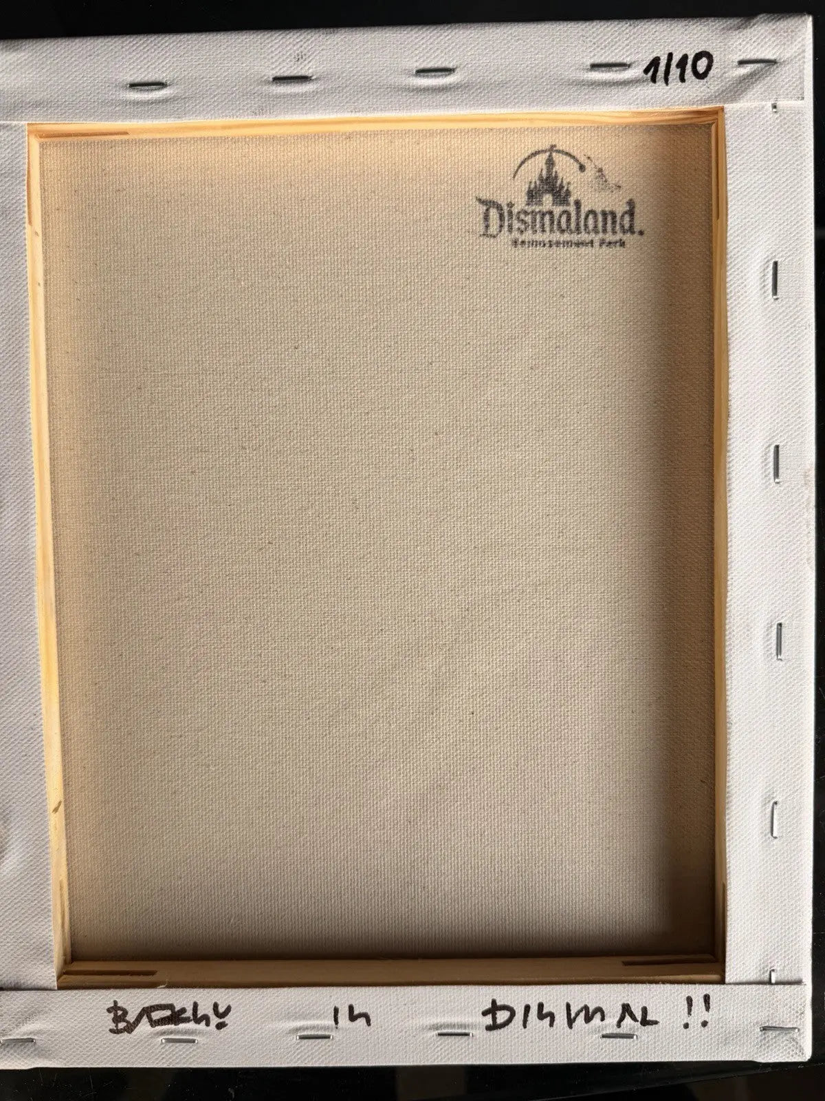 Banksy Dismaland Achieve Greatness 1/10 Signed Stencil Canvas 2015 Ticket