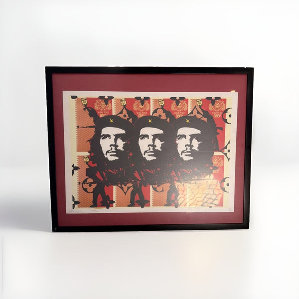 Framed Che Guevara "Wage Peace OBEY" Graphic Print, Marked 6/20