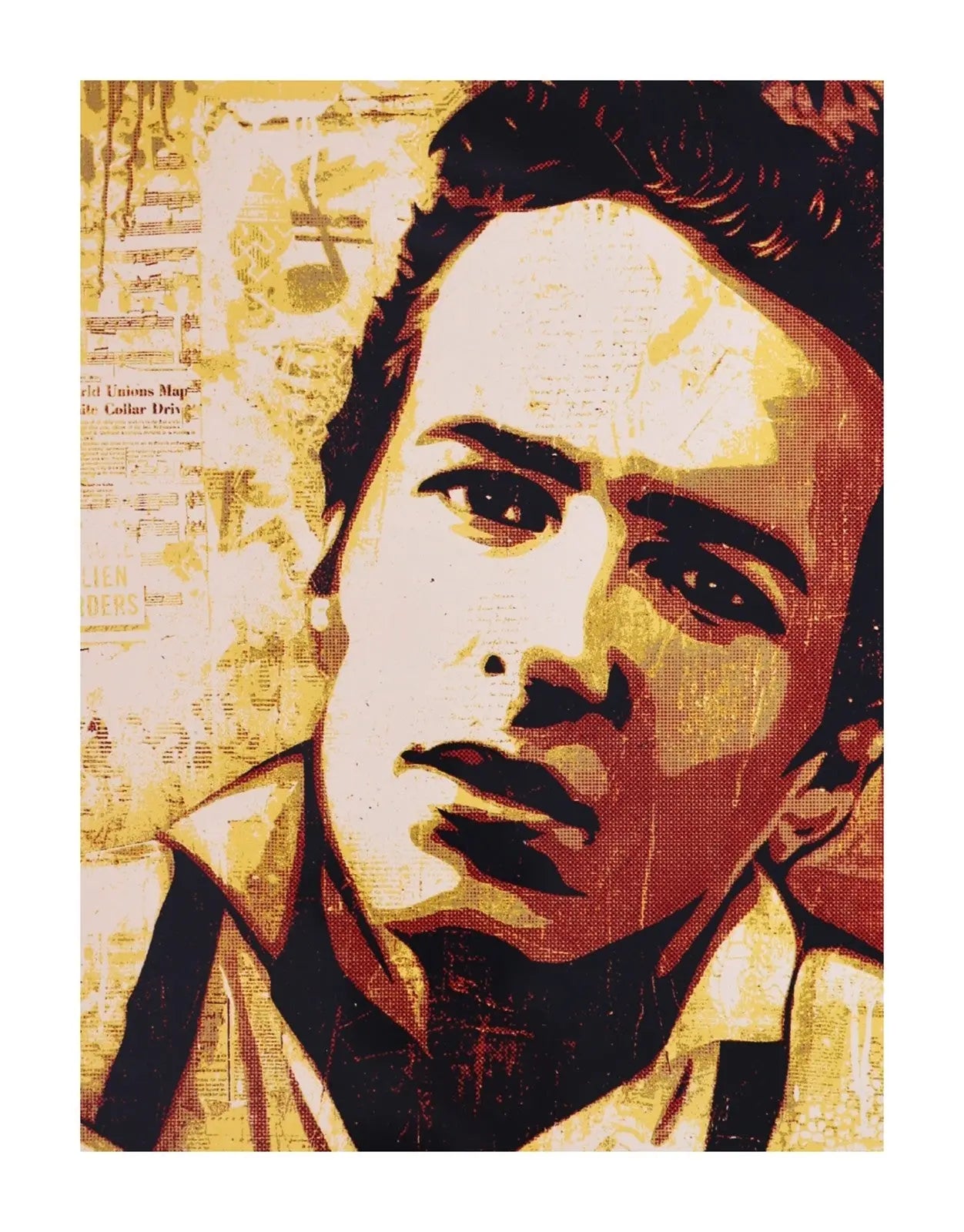Shepard Fairey Strummer Canvas Print 2010 Signed Limited Edition Screen Print