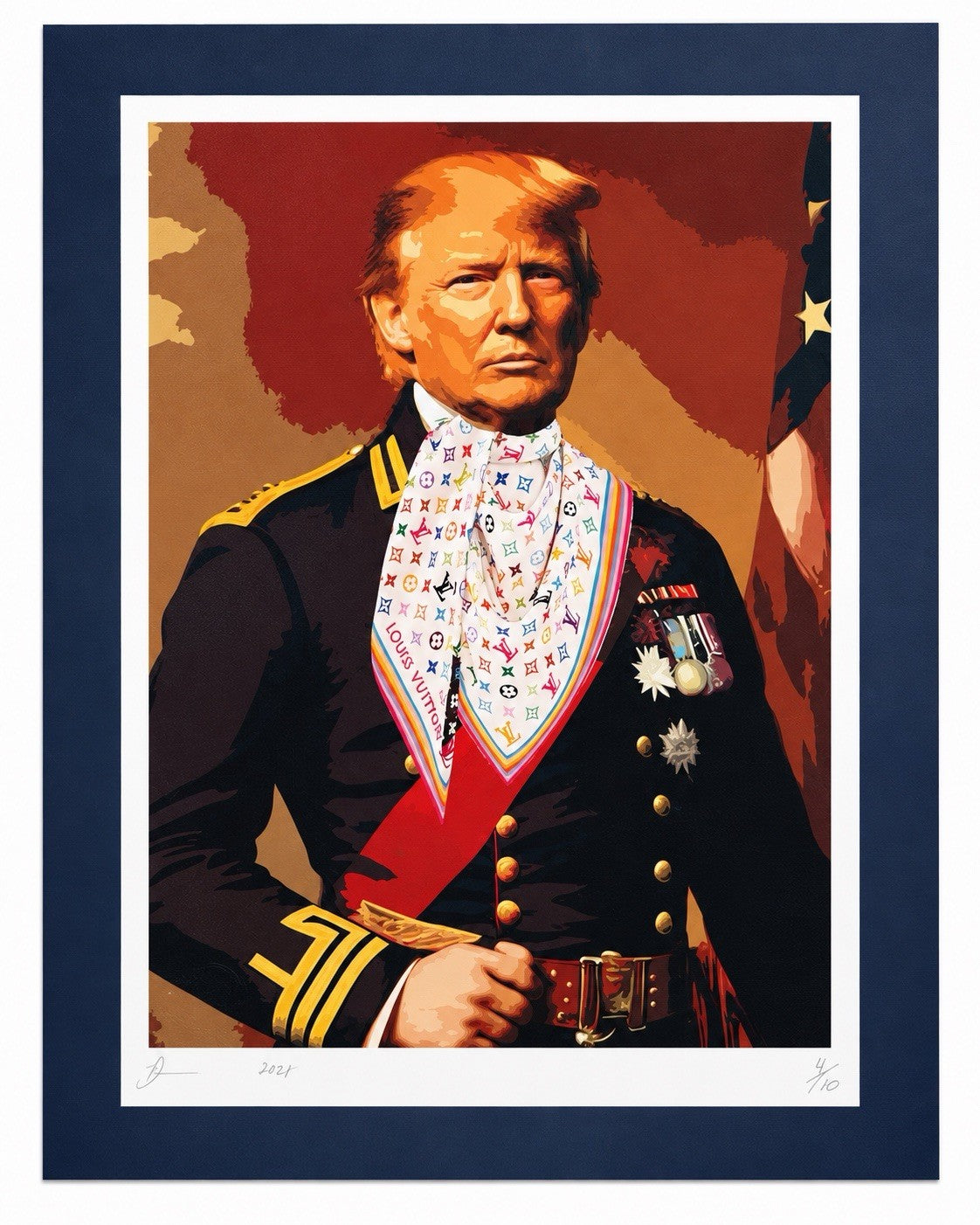 Death NYC Donald Trump Louis Vuitton Pop Art Signed Limited Edition 16x20 Matted