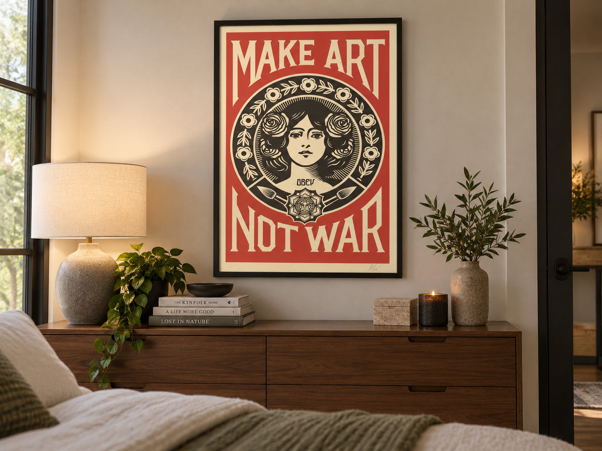 Shepard Fairey Make Art Not War 24x36 Signed OBEY Giant Offset Lithograph — listing photograph 6