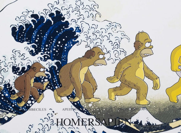 Homer Simpson Hokusai Great Wave Art Print, Hand-Signed Ltd Ed /100 by Death NYC