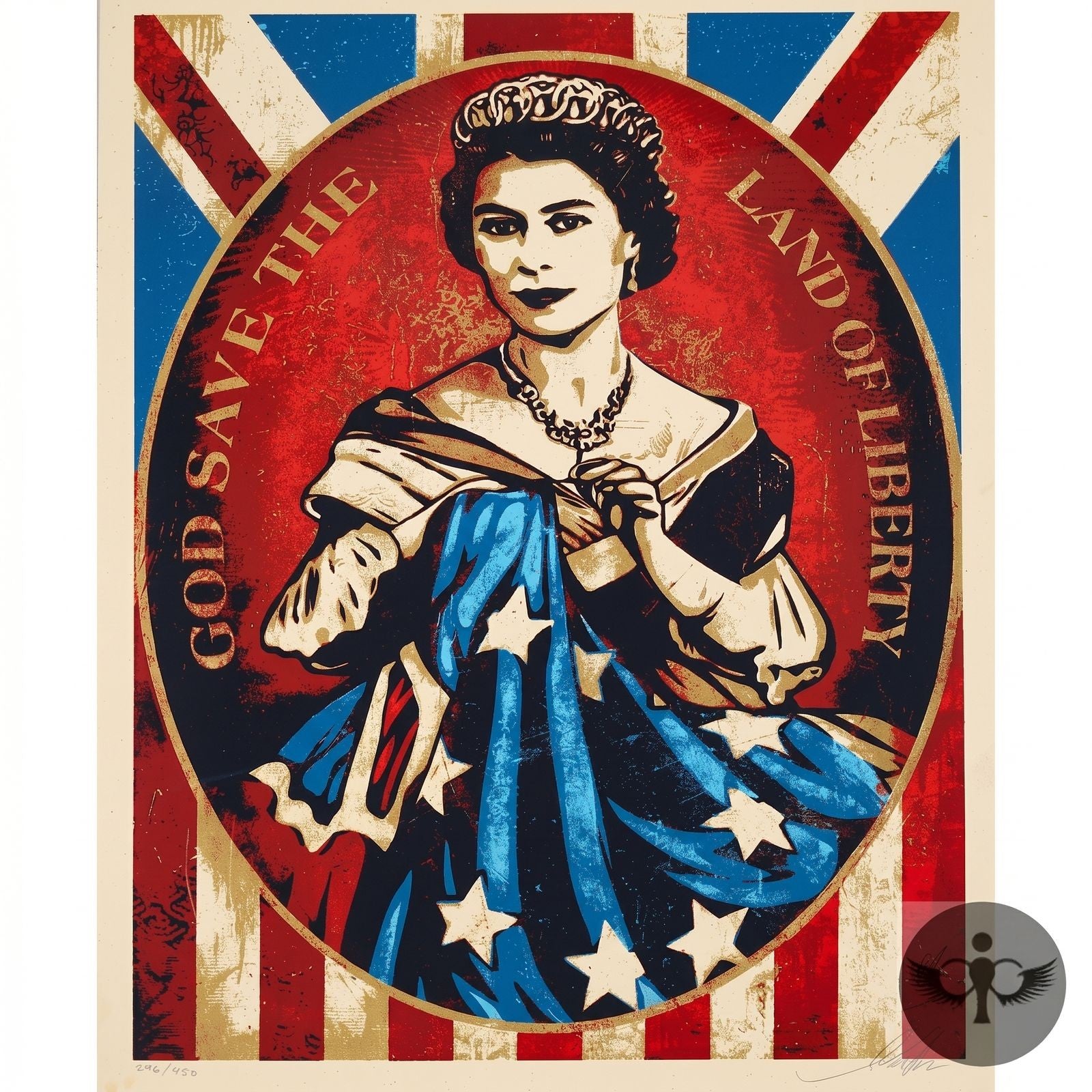 Shepard Fairey God Save the Queen Print 2012 Signed Limited Edition 296/450