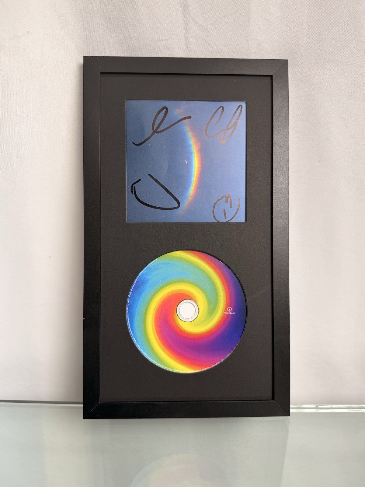 Coldplay Signed Moon Music CD Display Framed Band Autographs Parlophone