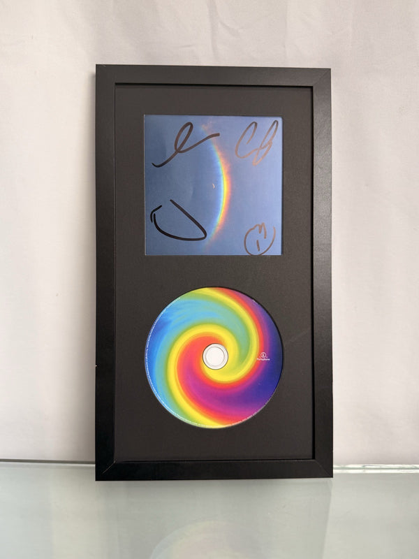 Coldplay Signed Moon Music CD Display Framed Band Autographs Parlophone