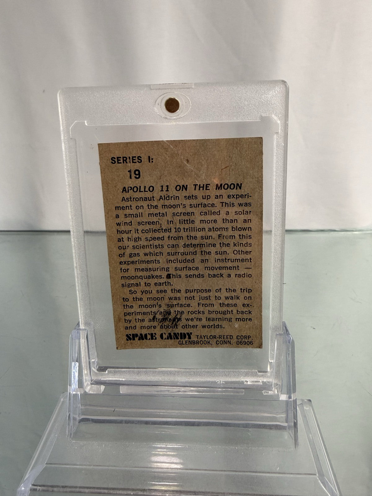 1969 Space Candy Buzz Aldrin Apollo 11 On The Moon Card #19 Taylor-Reed Display