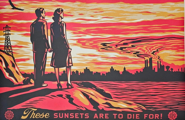 Shepard Fairey These Sunsets Are To Die For 2023 Signed Screenprint /89 OBEY — listing photograph 1
