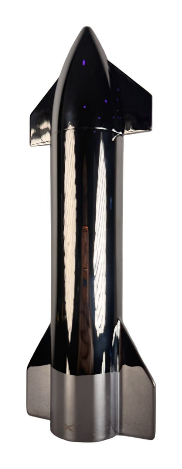 SpaceX Starship Chrome Model Metal Display Rocket 1:150 Scale 13in Sold Out