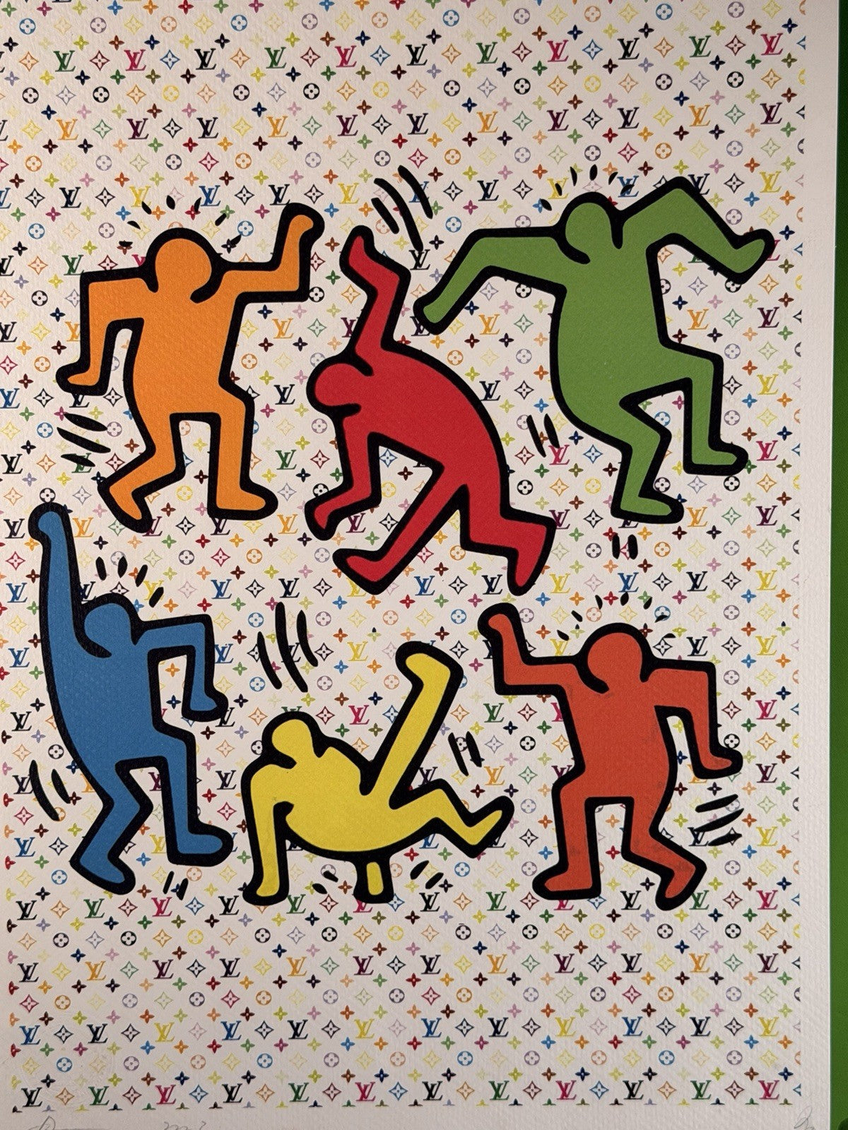 Death NYC Keith Haring Dancing Figures Louis Vuitton Signed Pop Art Print 2024