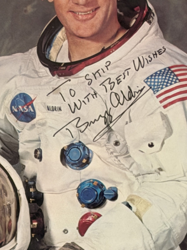 Buzz Aldrin Signed Inscribed Astronaut Photo Framed Beckett LOA A42843