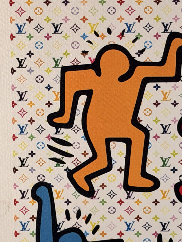 Death NYC Keith Haring Dancing Figures Louis Vuitton Signed Pop Art Print 2024