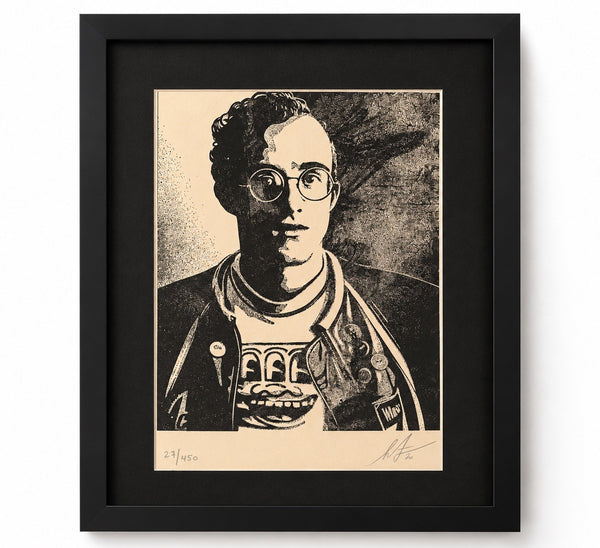 Shepard Fairey “Art Is For Everybody” Keith Haring 2020 Letterpress 27/450 frame
